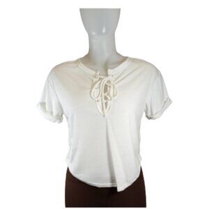 Women White Short Sleeve Shirt